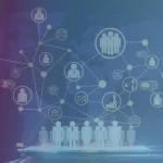 “Abstract digital network of connected employees and workforce data visualized on a global map, representing AI-driven talent mapping. (B EYE AI Workforce Planning)”