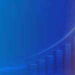 abstract blue financial analytics background with growth bar chart and upward arrow representing financial planning automation and AI-driven forecasting