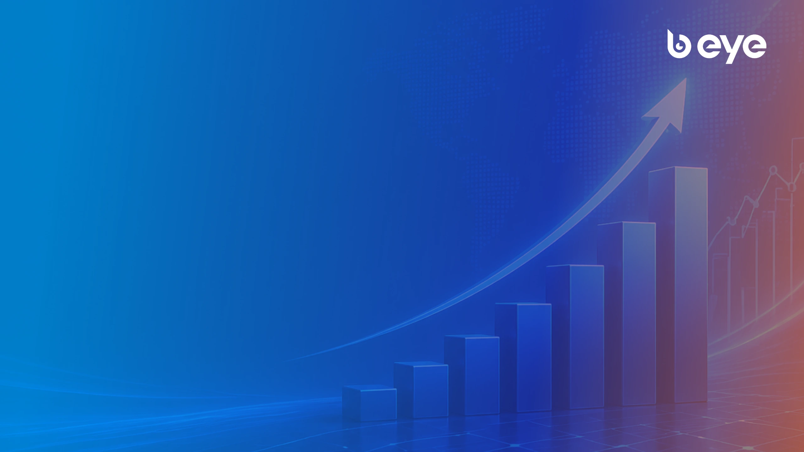 abstract blue financial analytics background with growth bar chart and upward arrow representing financial planning automation and AI-driven forecasting