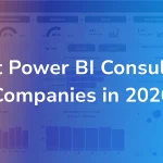 Article cover for Best Power BI Consulting Companies in 2026, showing a Power BI support analytics dashboard behind the B EYE logo.